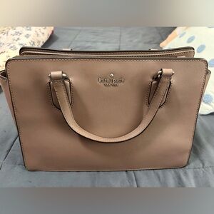 kate spade Taupe Brown Saffiano Leather Purse